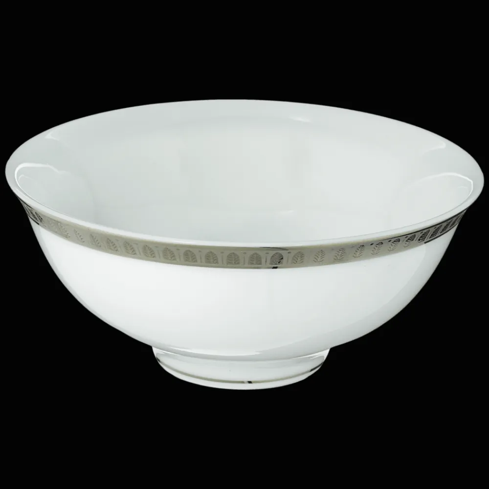 Christofle Porcelain Chinese Soup Bowl Platinum finish