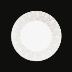 Christofle Porcelain Dinner plate Platinum Finish