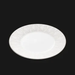 Christofle Porcelain Dinner plate Platinum Finish