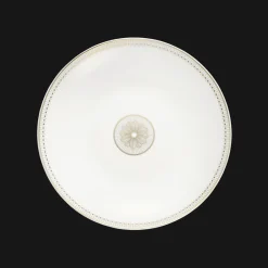 Christofle Porcelain Open Vegetable Dish Gold Finish