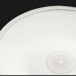 Christofle Porcelain Open Vegetable Dish Platinum Finish