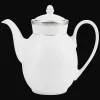 Christofle Porcelain Pot Platinum Finish