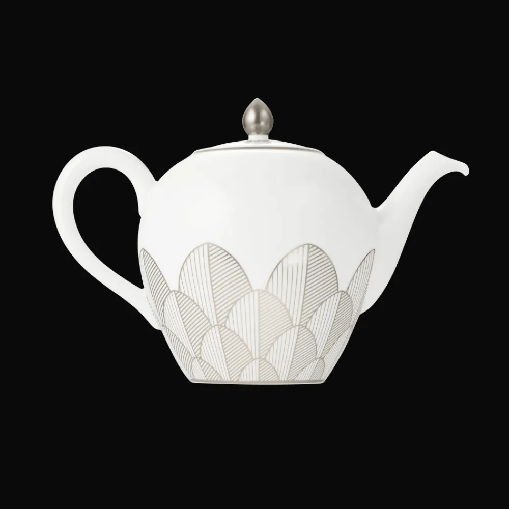 Christofle Porcelain Round Teapot - 50 oz