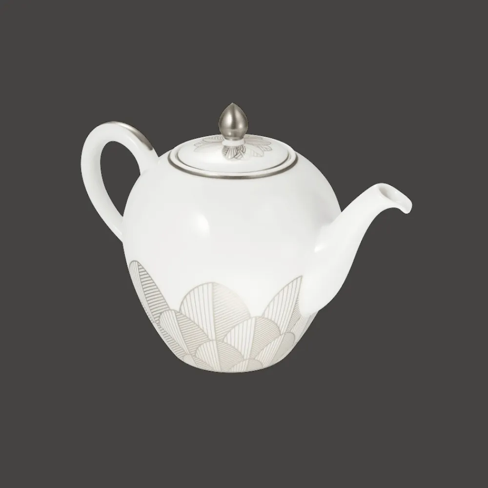 Christofle Porcelain Round Teapot - 50 oz