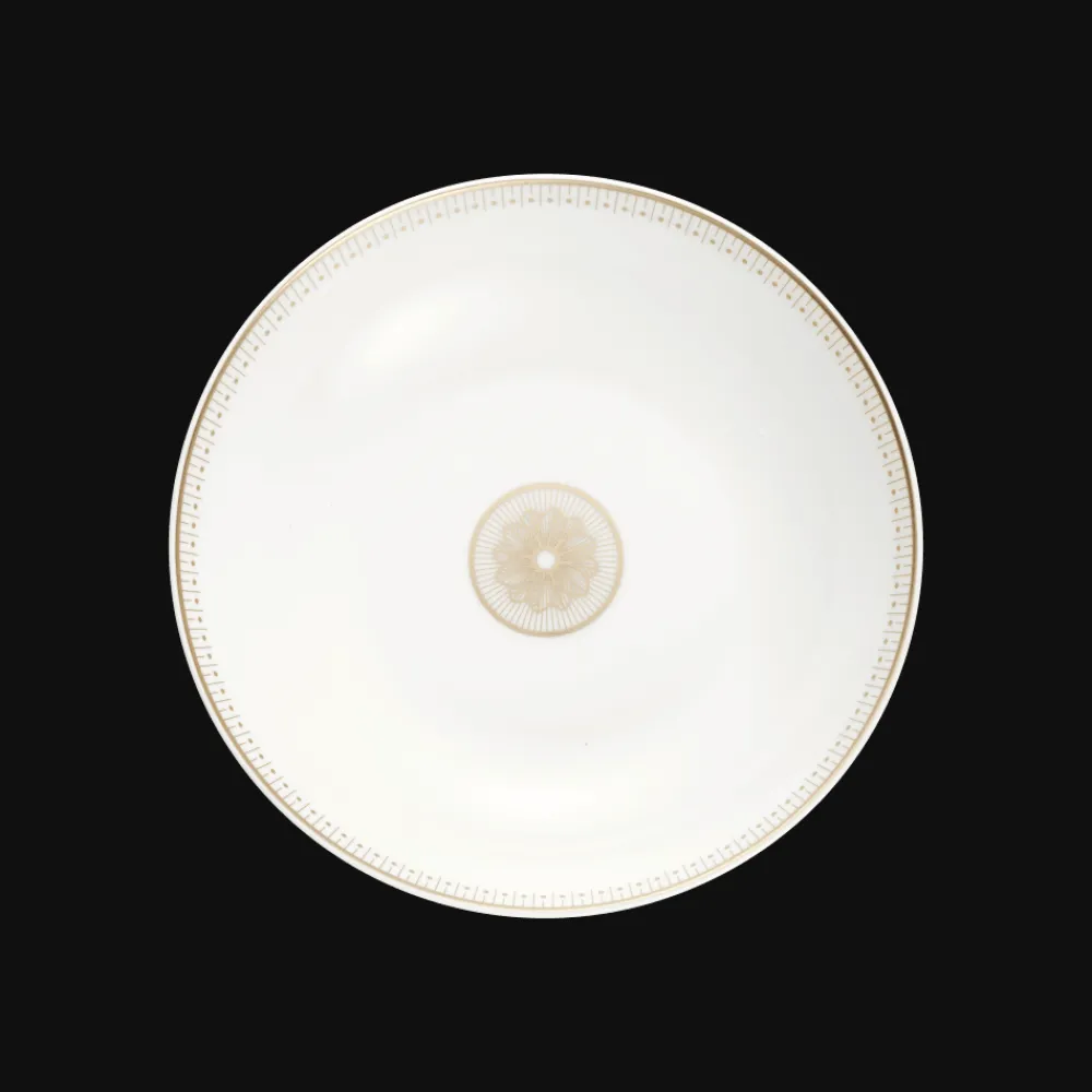 Christofle Porcelain Soup Cereal Bowl Gold Finish