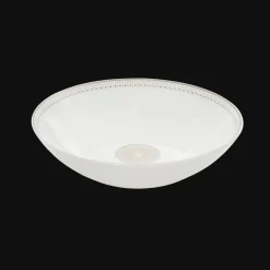 Christofle Porcelain Soup cereal bowl Platinum Finish