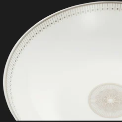 Christofle Porcelain Soup cereal bowl Platinum Finish