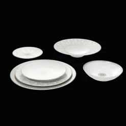 Christofle Porcelain Soup cereal bowl Platinum Finish