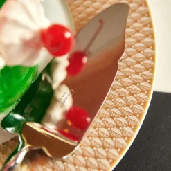 Christofle Porcelain Underplate Gold Finish