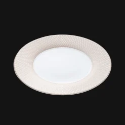 Christofle Porcelain Underplate Platinum Finish