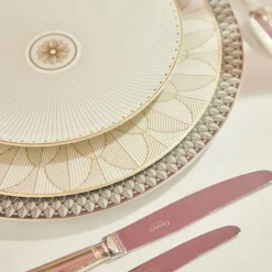 Christofle Porcelain Underplate Platinum Finish