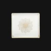 Christofle Rectangular Porcelain Tray Gold Finish - 22 x 20 cm