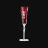 Christofle Red Crystal Champagne Flute
