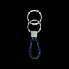Christofle Rhodium Silver-Plated Blue Key Chain