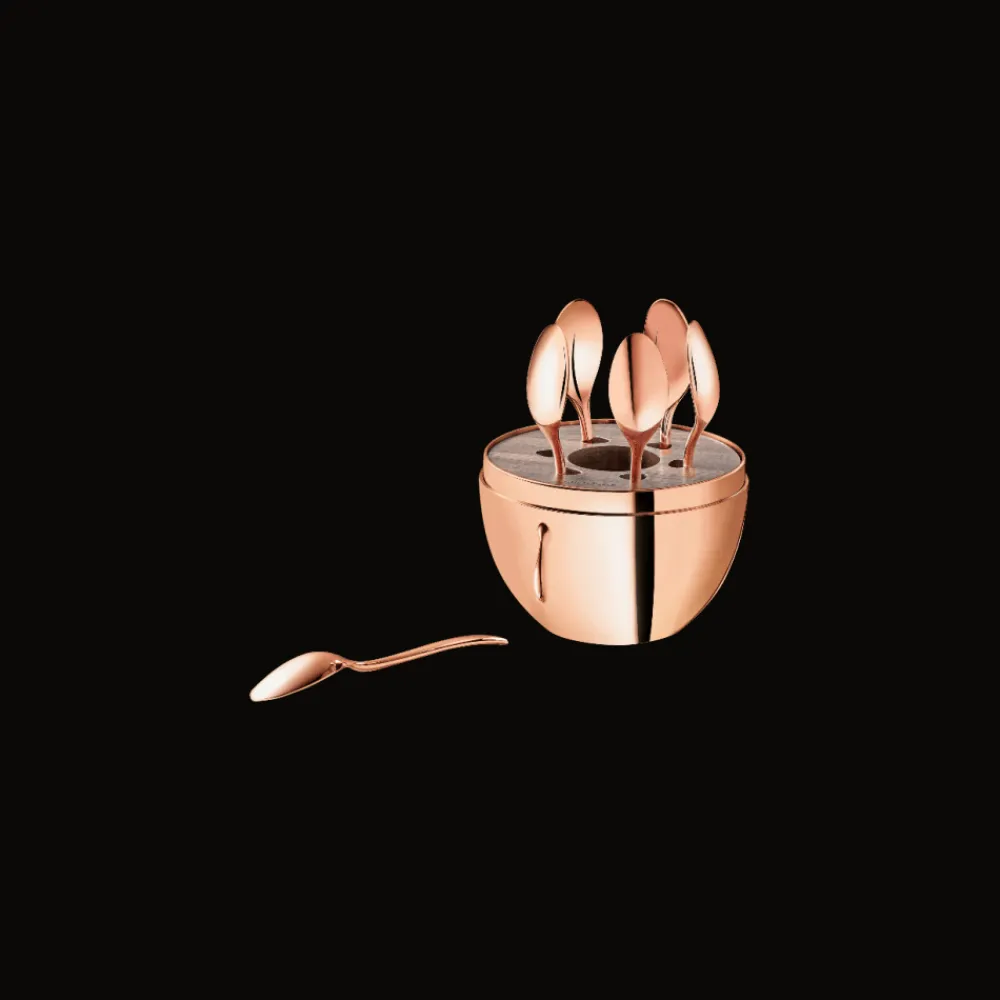 Christofle Rose Gold 6-Piece Espresso Spoon Set