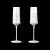 Christofle Set of 2 crystal champagne flutes