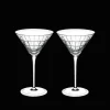 Christofle Set of 2 Crystal Martini Glasses