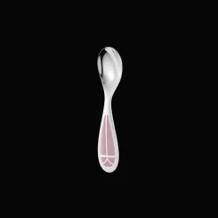Christofle Silver-Plated Baby Spoon & Fork Set - Rose Quartz