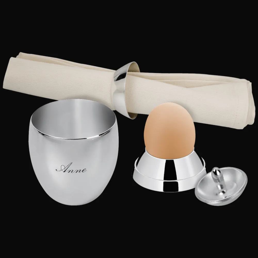 Christofle Silver-Plated Birth Egg Baby Gift Set