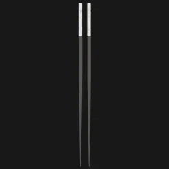 Christofle Silver-Plated Black Japanese Chopsticks with Case