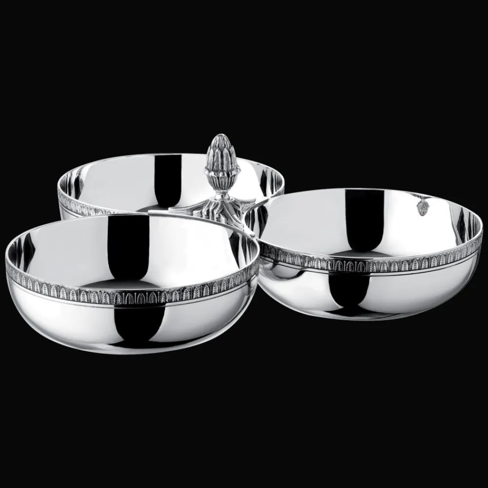 Christofle Silver-Plated 3-Bowl Server