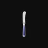 Christofle Silver-Plated Butter Spreader - Marbled Blue