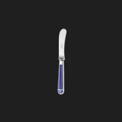 Christofle Silver-Plated Butter Spreader - Marbled Blue