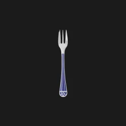 Christofle Silver-plated Cake Fork - Marbled Blue