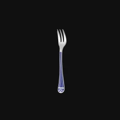 Christofle Silver-plated Cake Fork - Marbled Blue