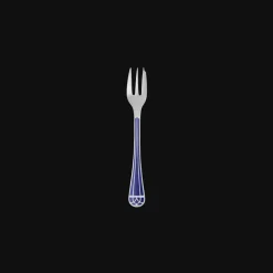 Christofle Silver-plated Cake Fork - Marbled Blue