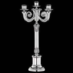 Christofle Silver-Plated Candelabra For Five Candles