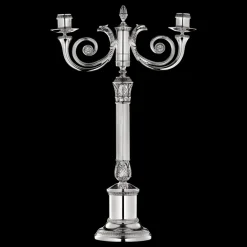 Christofle Silver-Plated Candelabra For Two Candles