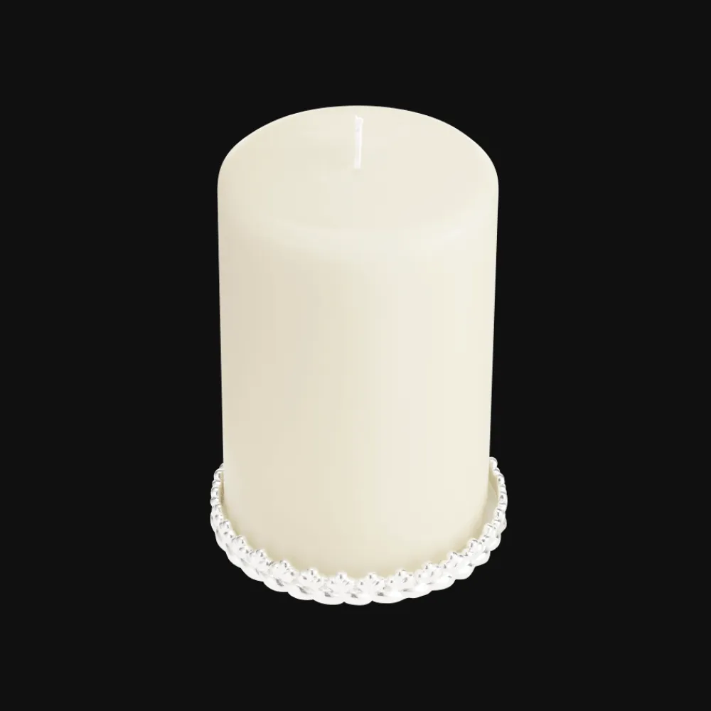 Christofle Silver-Plated Candle Holder