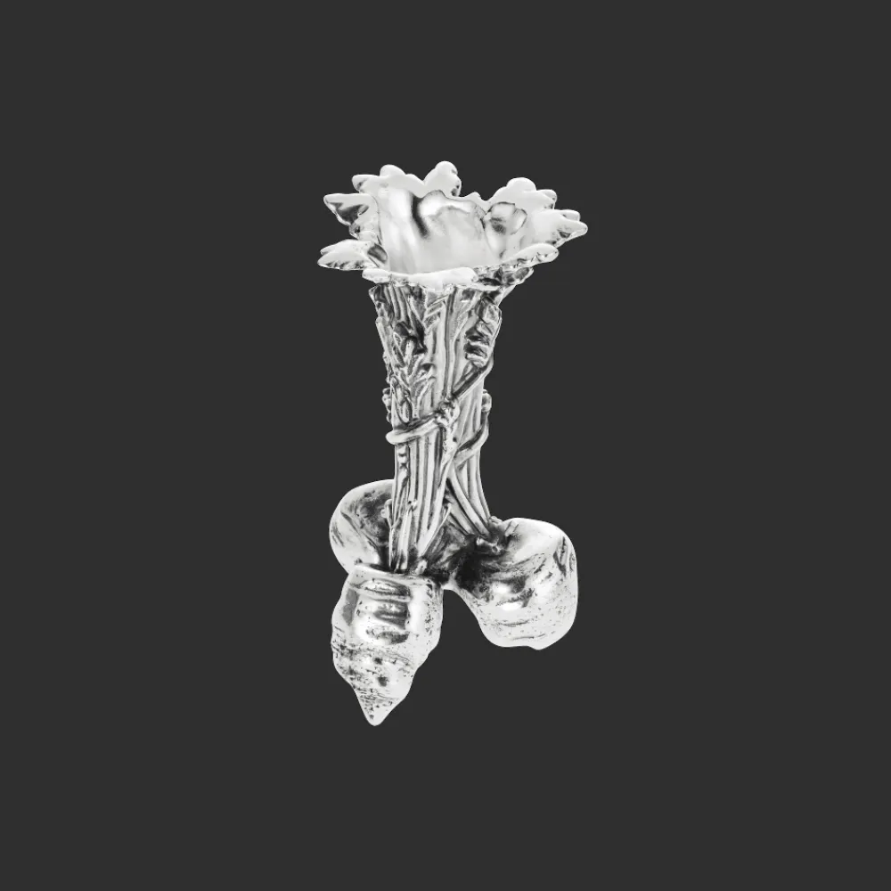 Christofle Silver-Plated Carrot Bunch Shape Vase