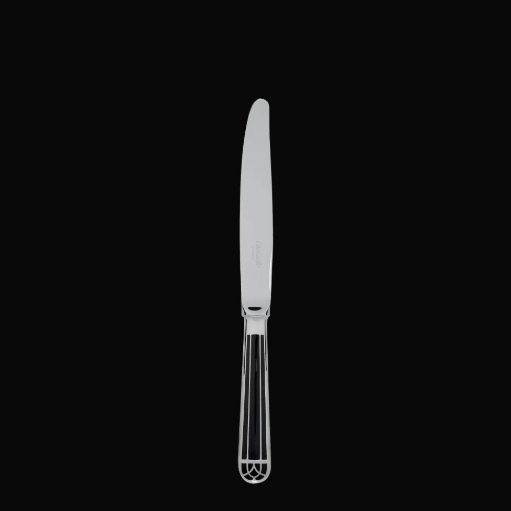 Christofle Silver-Plated Dessert Knife - Black