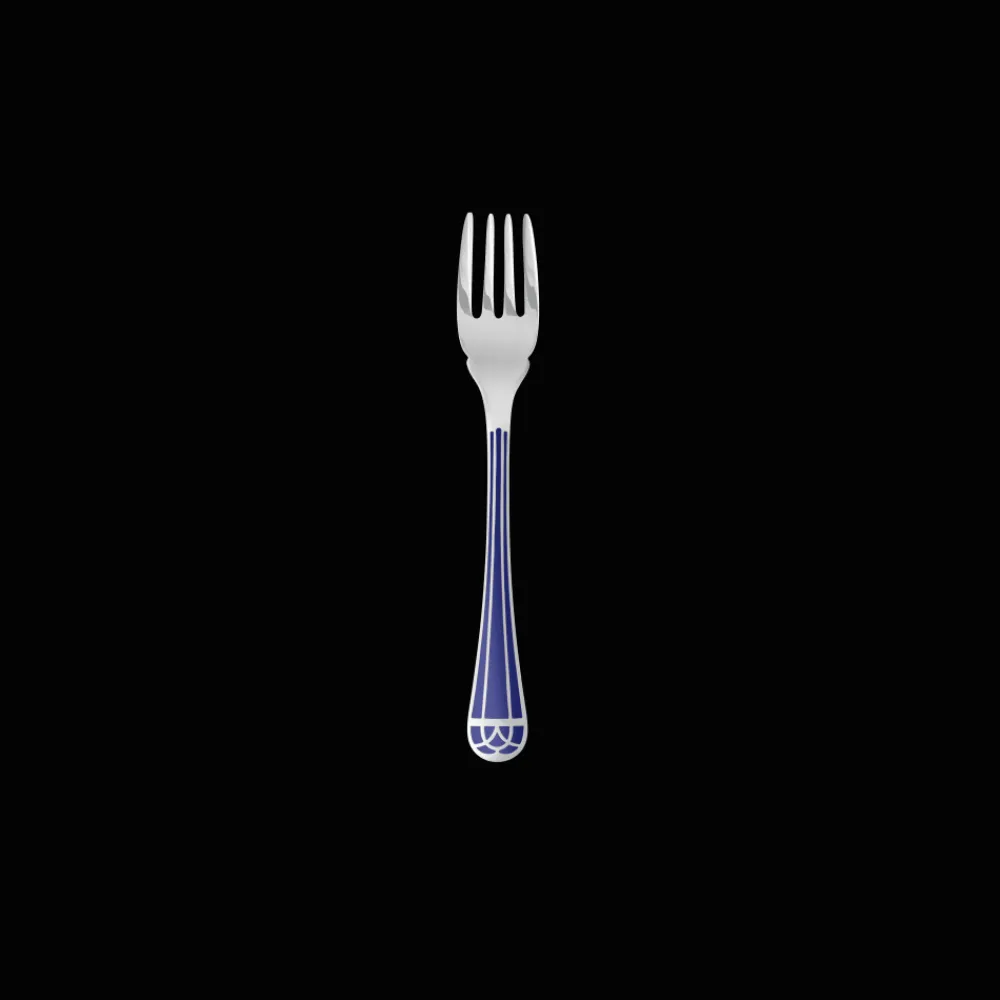 Christofle Silver-plated Fish Fork - Marbled Blue