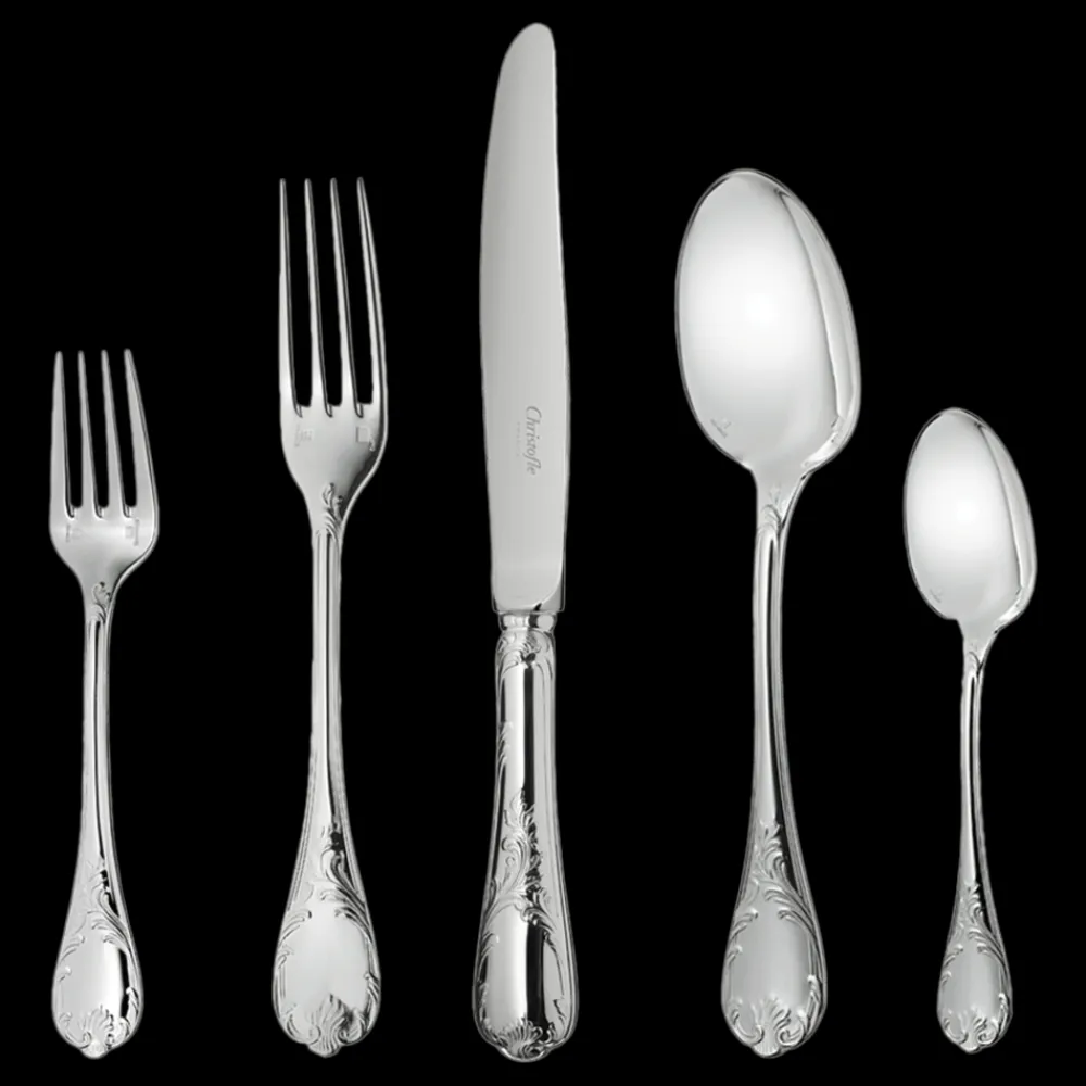 Christofle Silver-Plated Five-Piece Flatware Set