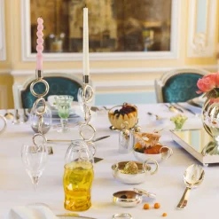 Christofle Silver-Plated Four-Ring Candlestick