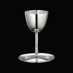 Christofle Silver-Plated Kiddush Cup and Saucer