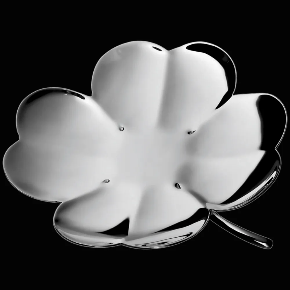 Christofle Silver-Plated Lucky 4-Leaf Clover Bowl