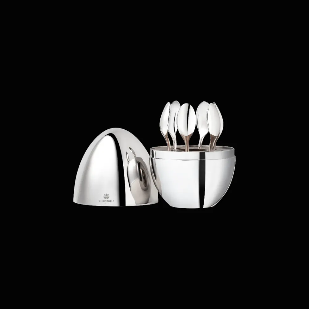Christofle Silver-Plated 6-Piece Espresso Spoon Set