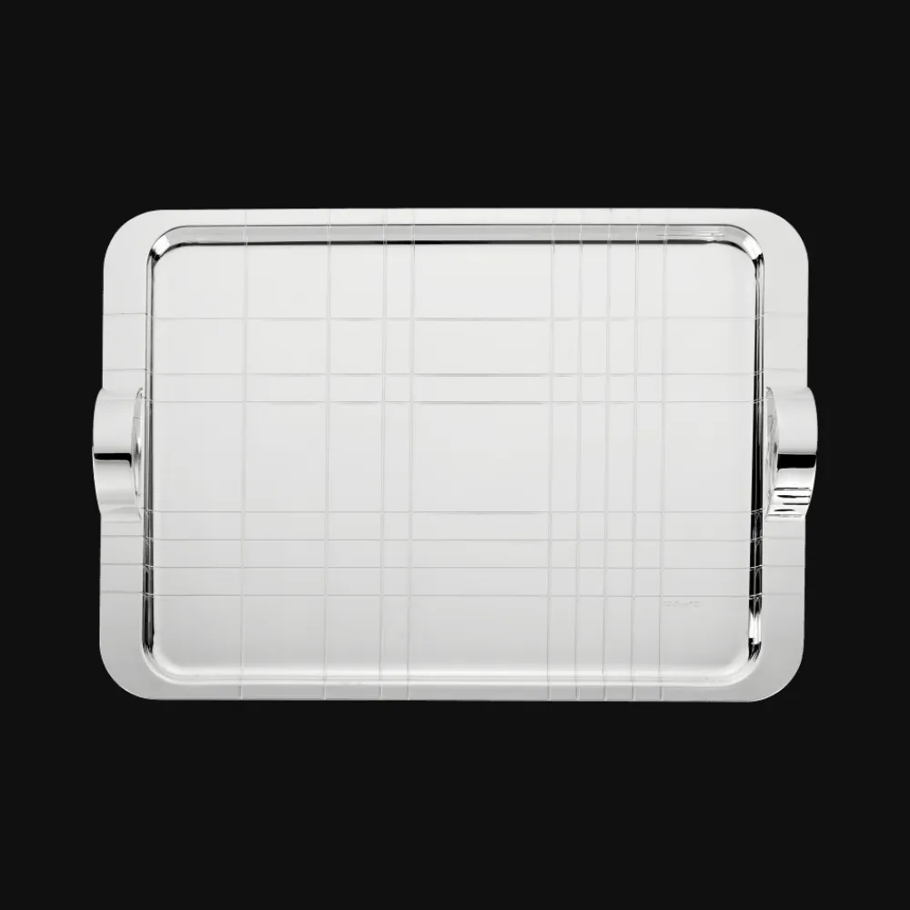 Christofle Silver-Plated Rectangular Tray - 18 x 13 in