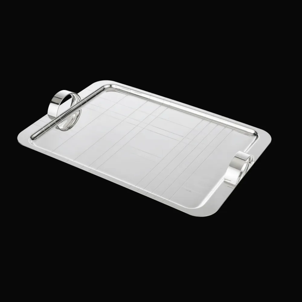 Christofle Silver-Plated Rectangular Tray - 18 x 13 in