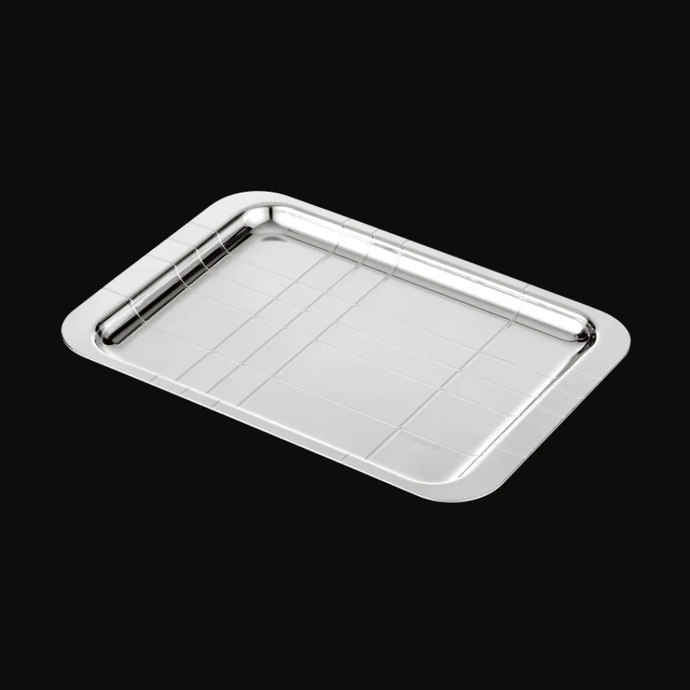 Christofle Silver-Plated Rectangular Tray - 8 x 6 in