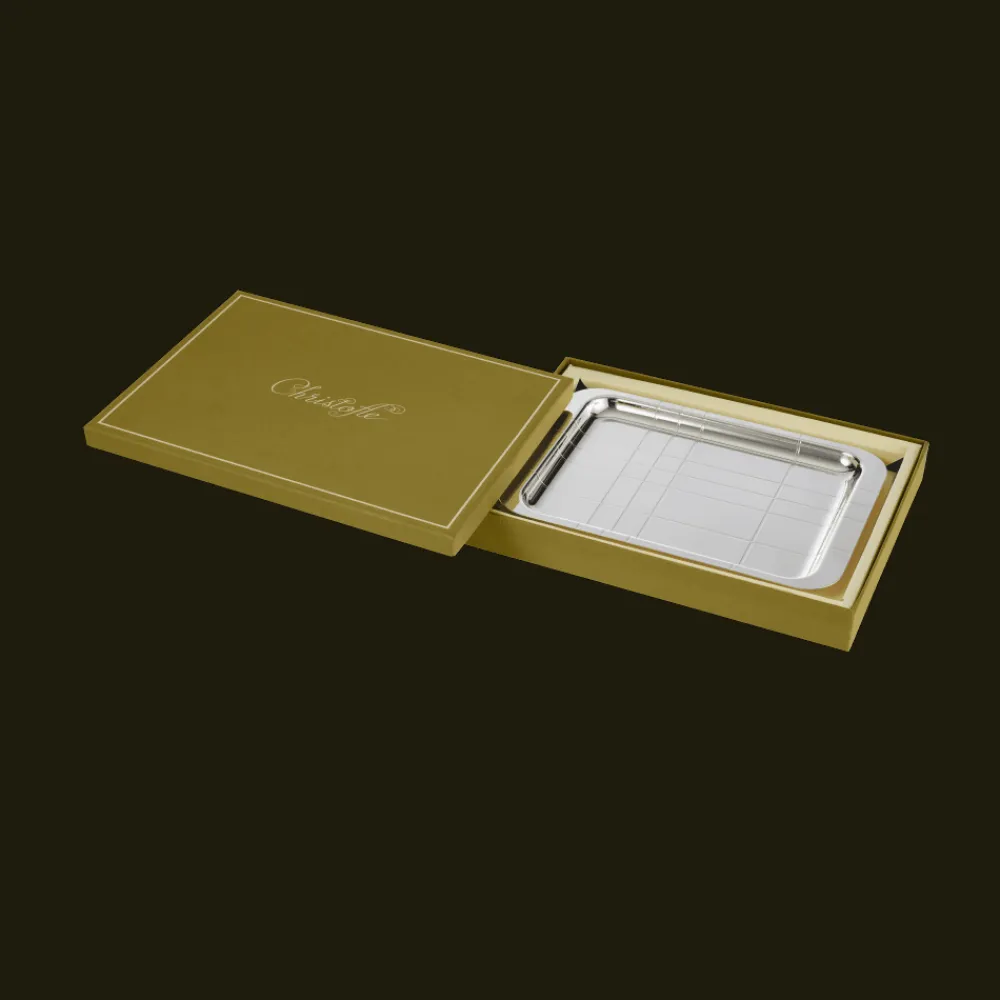 Christofle Silver-Plated Rectangular Tray - 8 x 6 in