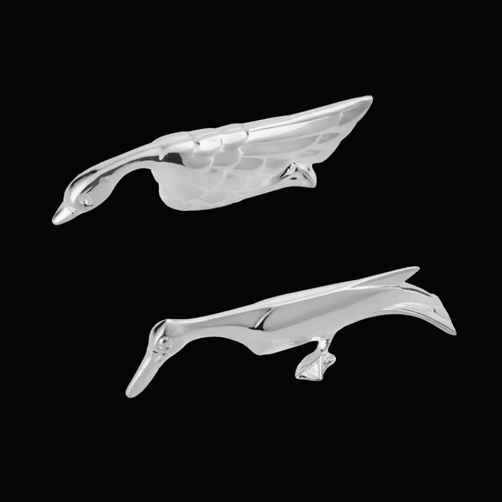Christofle Silver-plated Set of 2 Knife Rests Pelican/Swan