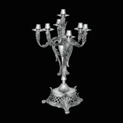 Christofle Silver plated seven light candelabra
