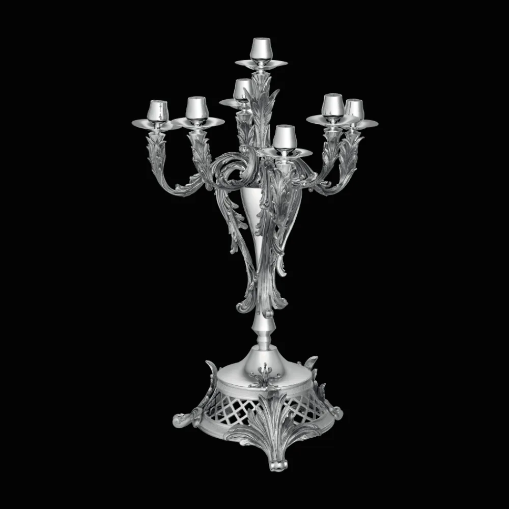 Christofle Silver plated seven light candelabra