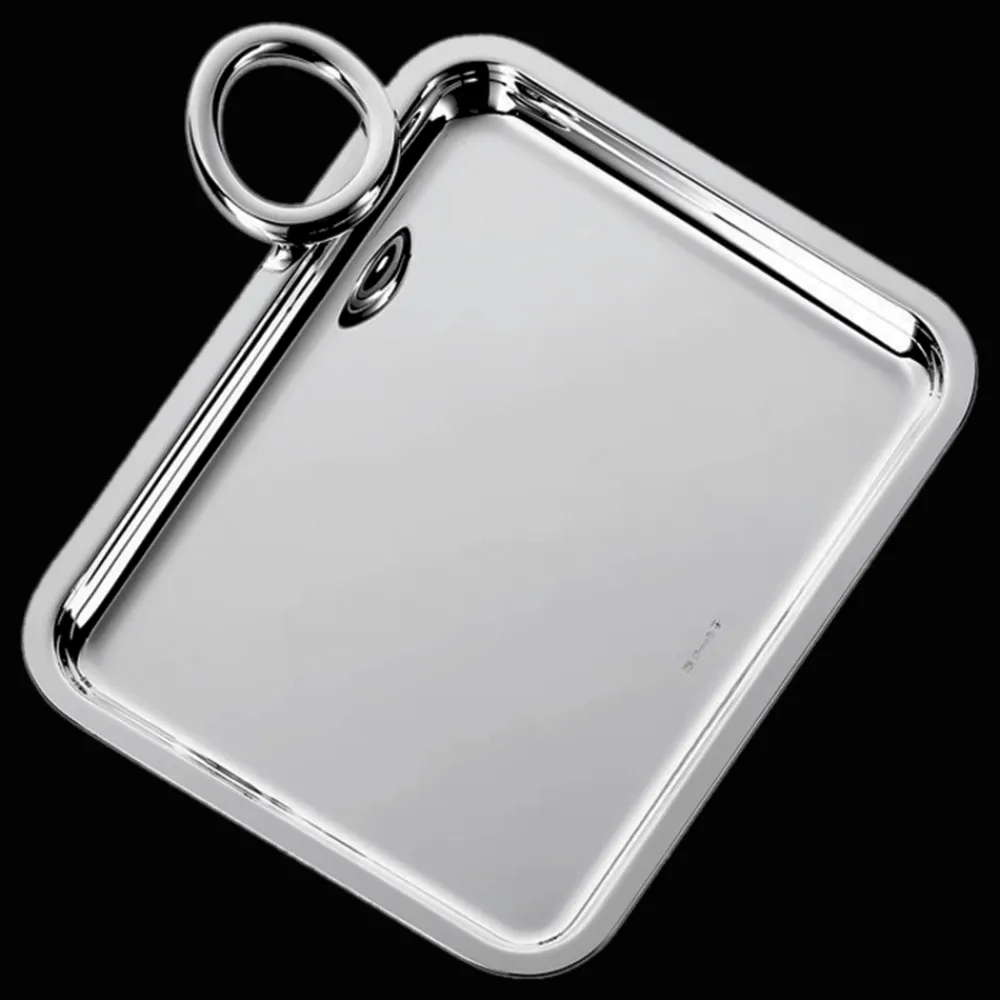 Christofle Silver-Plated Single-Handle Tray 8 x 6 in