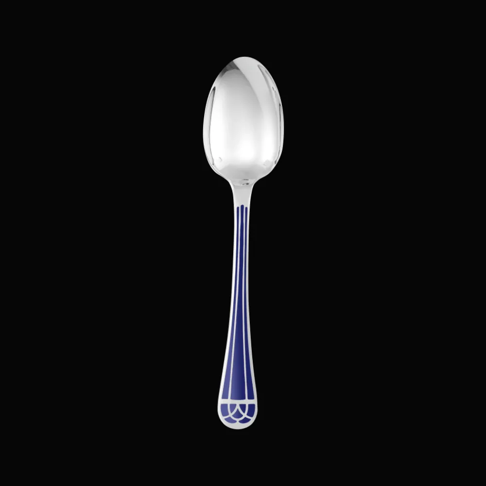 Christofle Silver-Plated Table Spoon - Marbled Blue